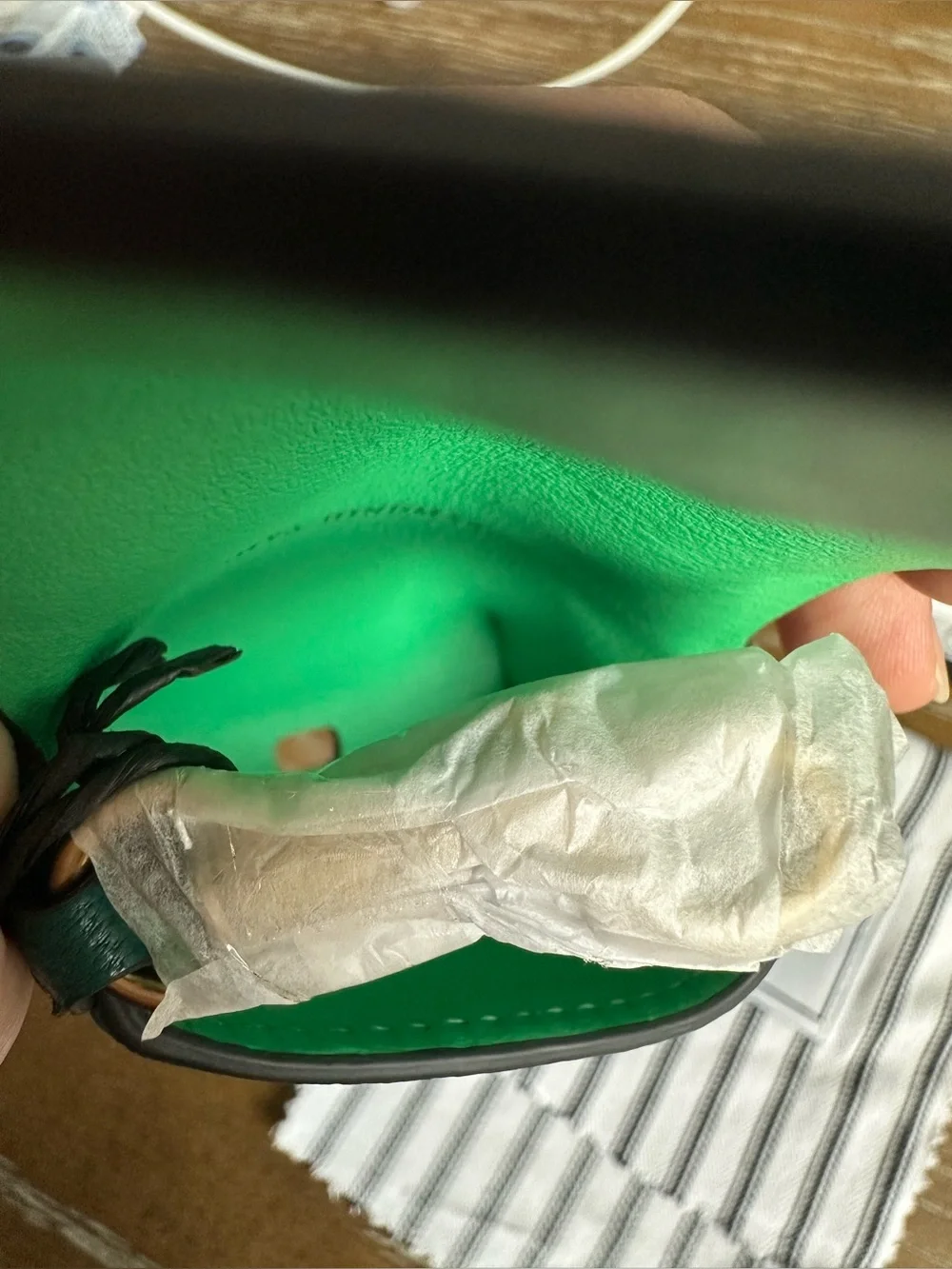Anya Hindmarch ear phones pouch frog